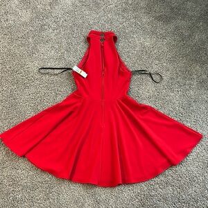 NWT Cherry Red A-line Halter Dress